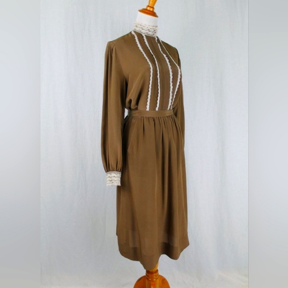 Vintage Francesca of Damon Silk 2 piece Dress - Picture 3 of 8